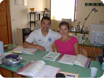 Students from Mexico and Greece at the School